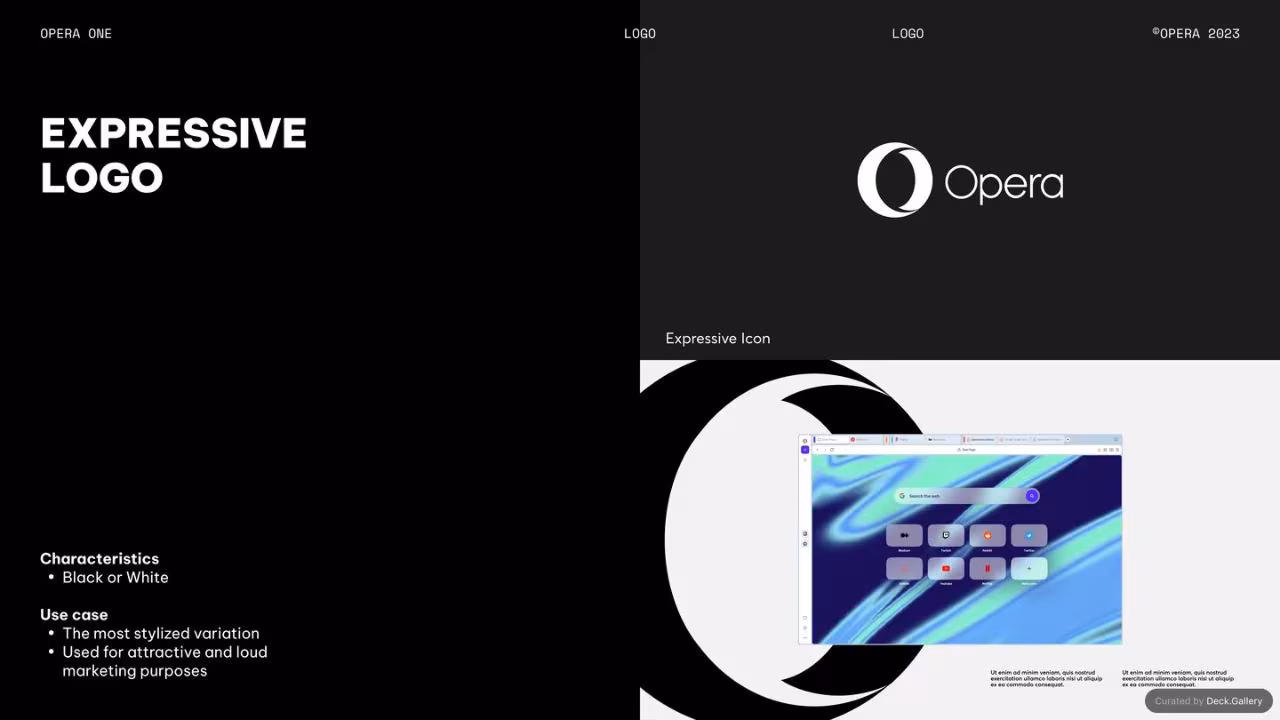 Opera One Design Guide 2023, slide 9