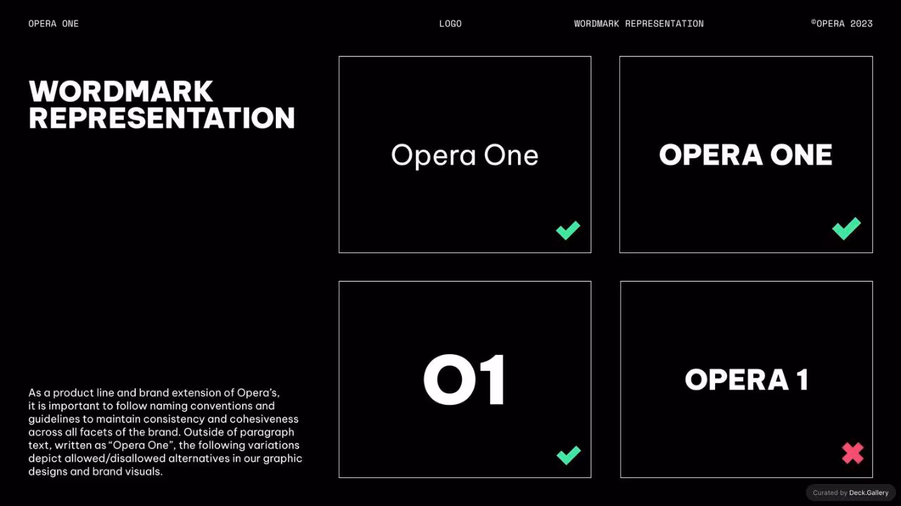 Opera One Design Guide 2023, slide 11
