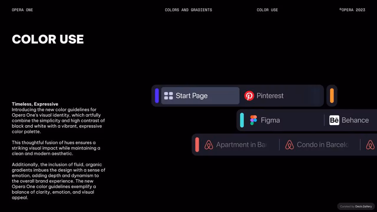 Opera One Design Guide 2023, slide 17