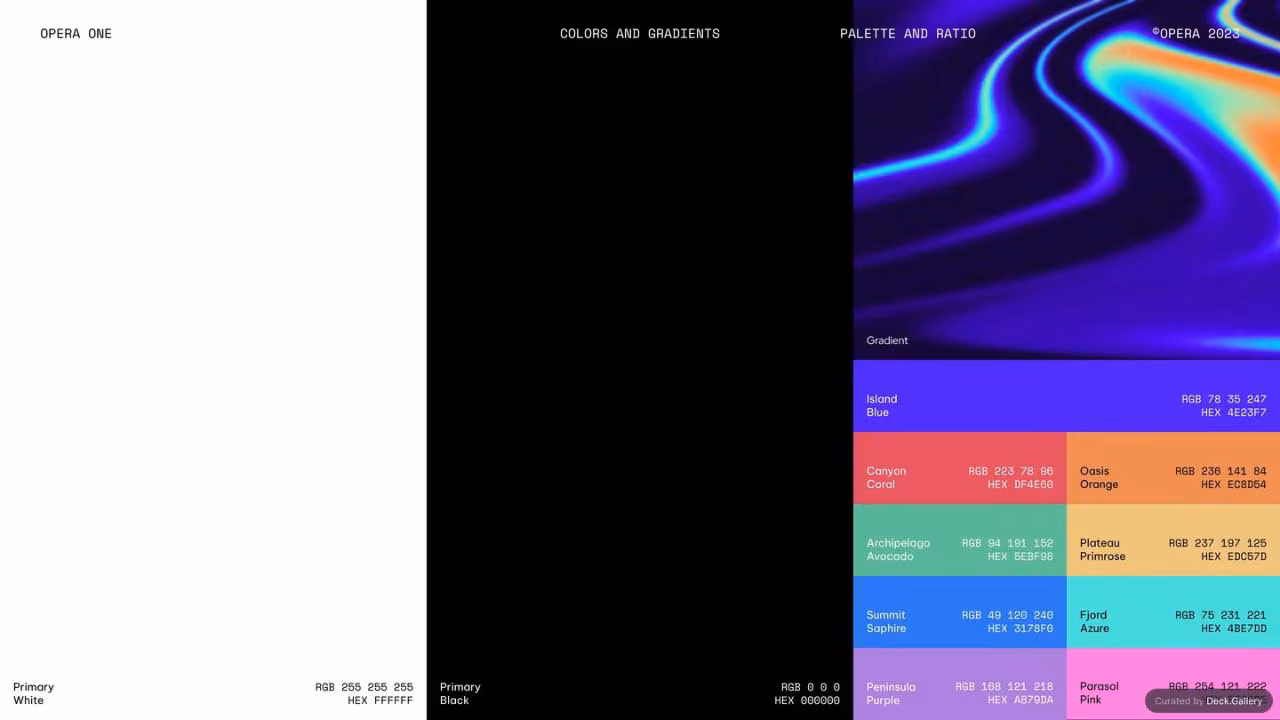 Opera One Design Guide 2023, slide 18