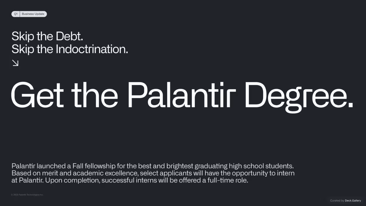 Palantir Q1 2025 Investor Update, slide 4