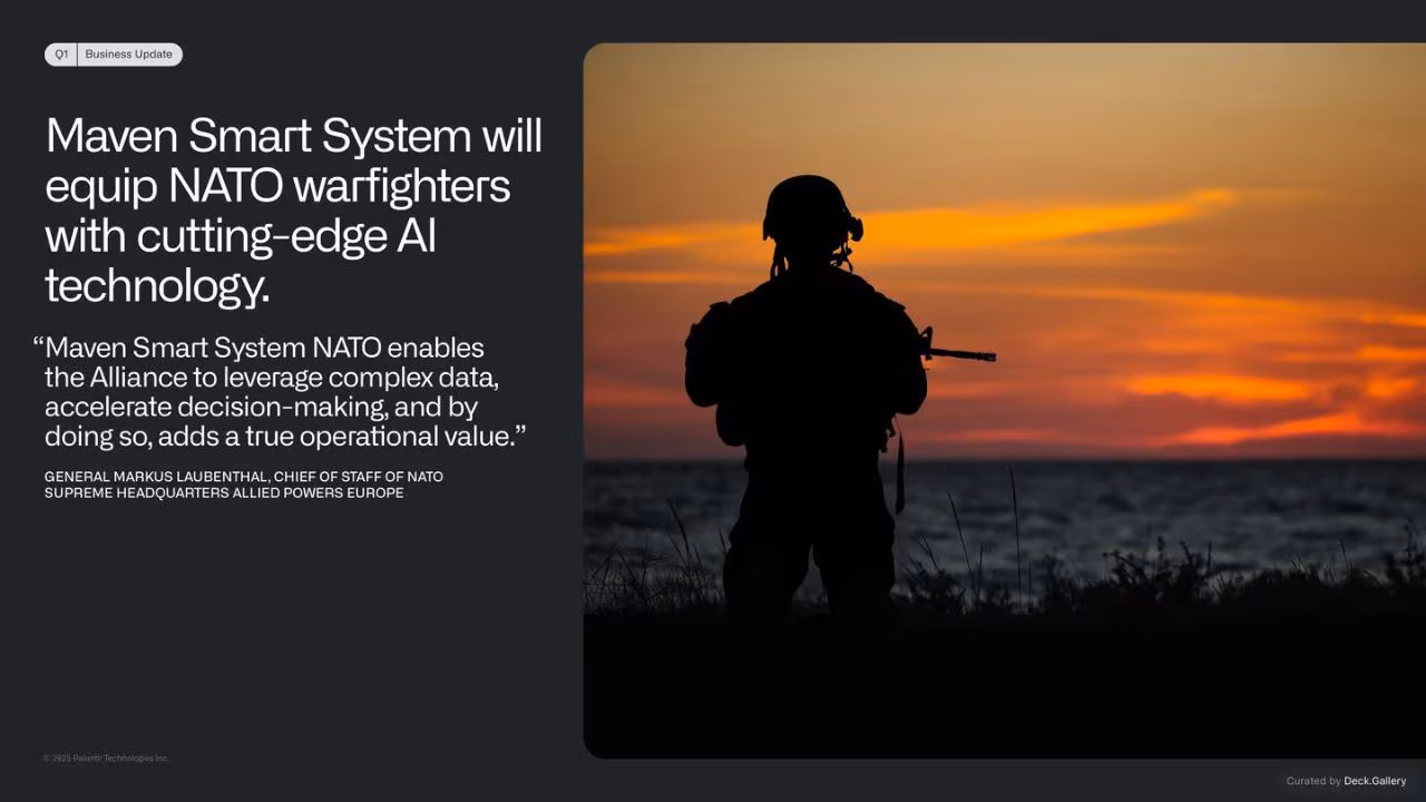 Palantir Q1 2025 Investor Update, slide 6