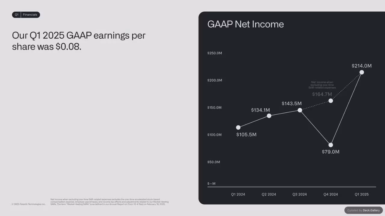 Palantir Q1 2025 Investor Update, slide 15