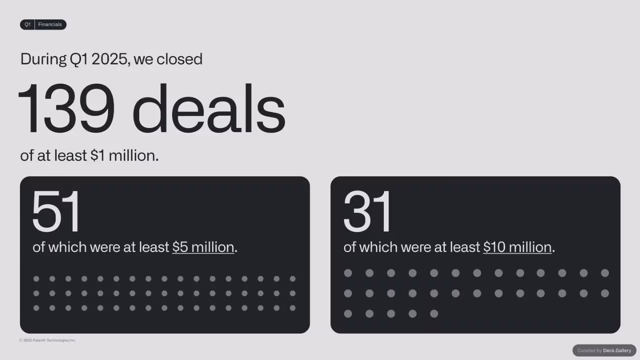 Palantir Q1 2025 Investor Update, slide 26