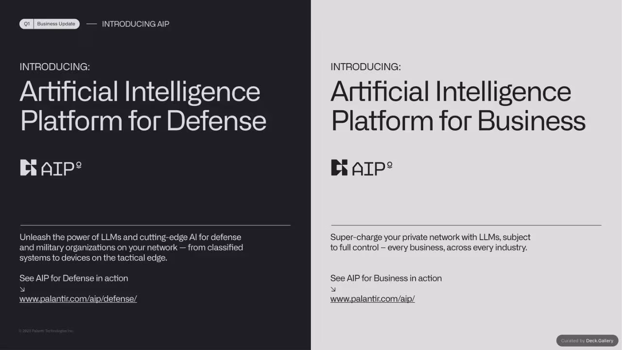Palantir Q1 Business Update 2023, slide 7