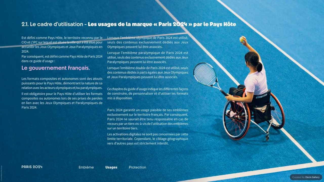 Paris 2024 Host Country Usage Guide 2024, slide 21
