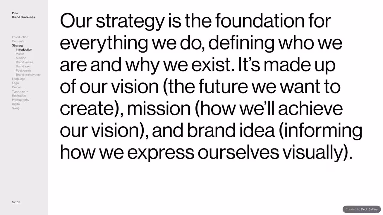 Pleo Brand Guidelines 2020, slide 5