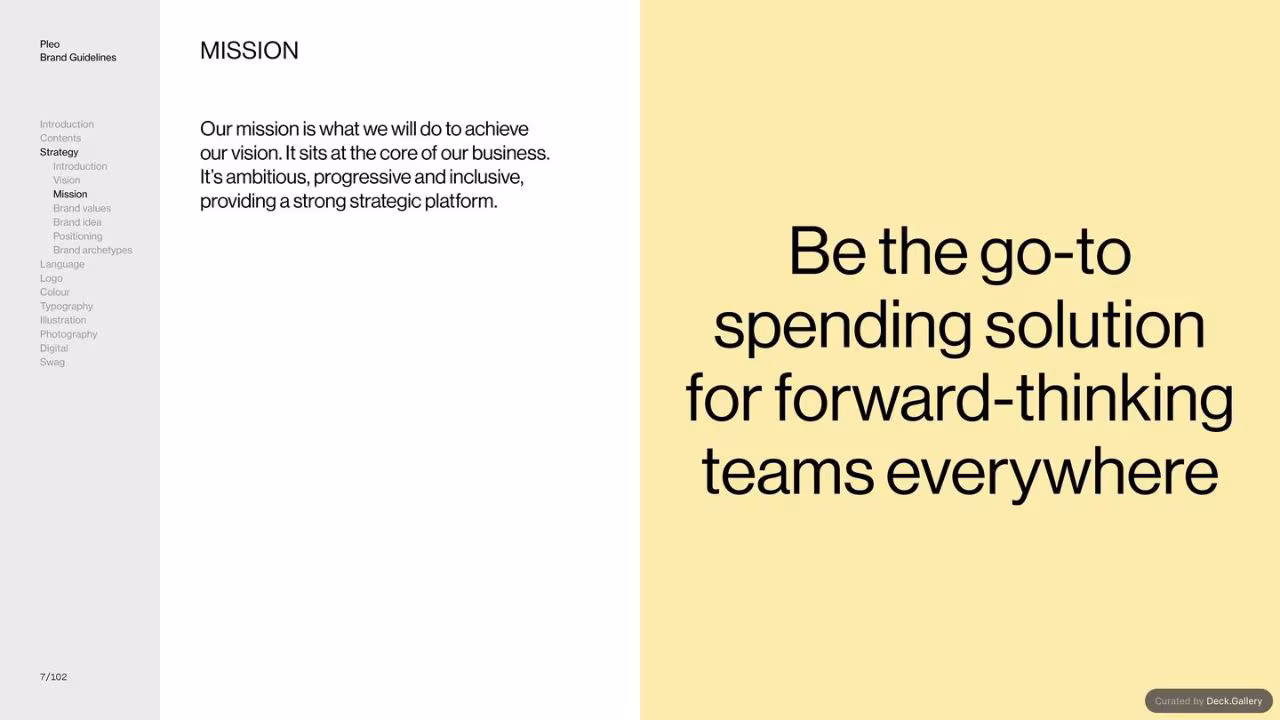Pleo Brand Guidelines 2020, slide 7