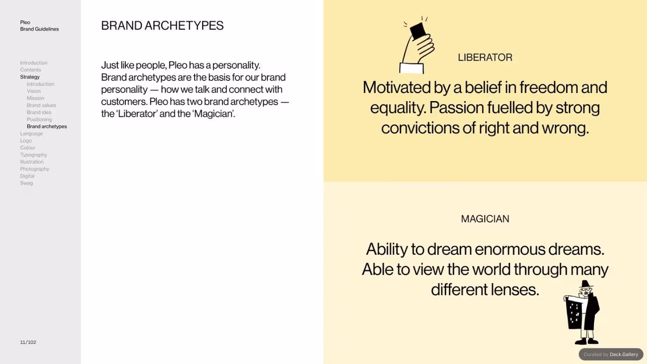 Pleo Brand Guidelines 2020, slide 11