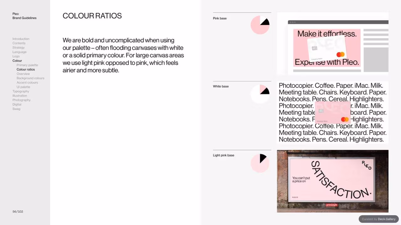 Pleo Brand Guidelines 2020, slide 56