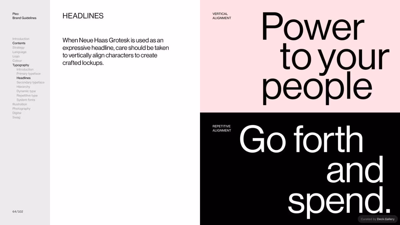 Pleo Brand Guidelines 2020, slide 64