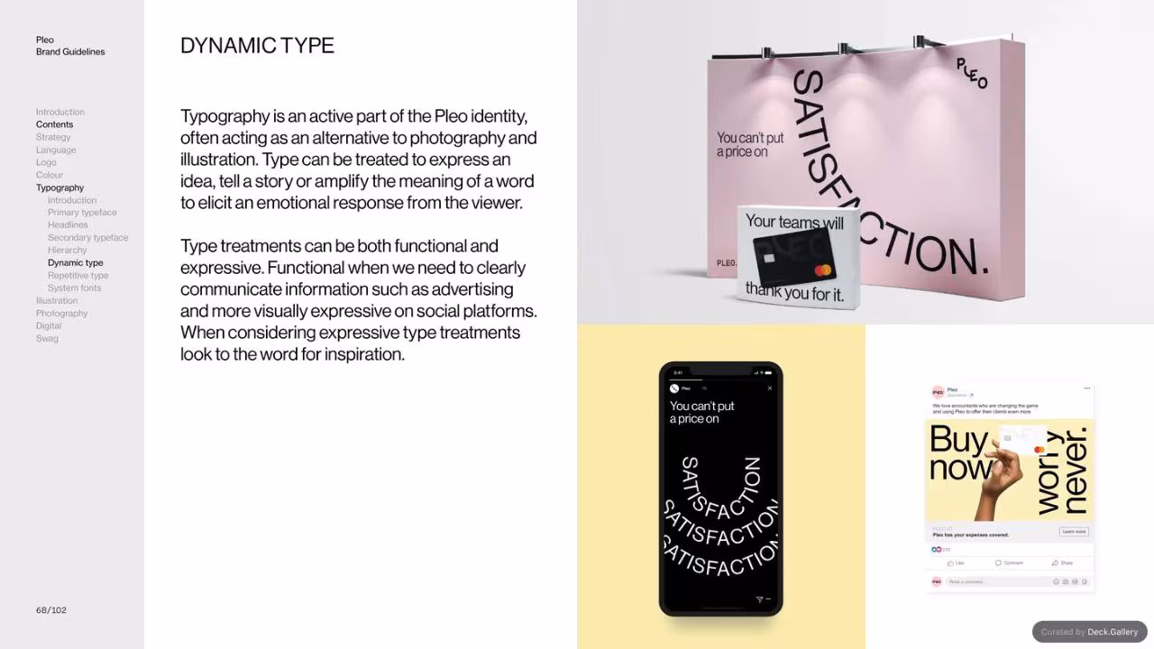 Pleo Brand Guidelines 2020, slide 68