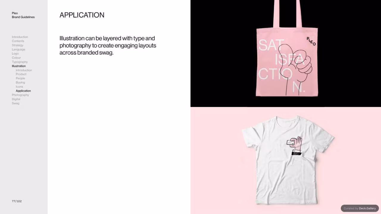 Pleo Brand Guidelines 2020, slide 77