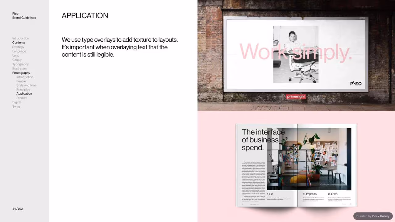 Pleo Brand Guidelines 2020, slide 84