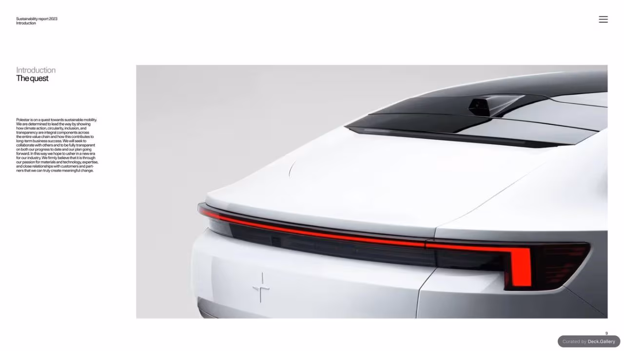 Polestar Sustainability Report 2023, slide 9