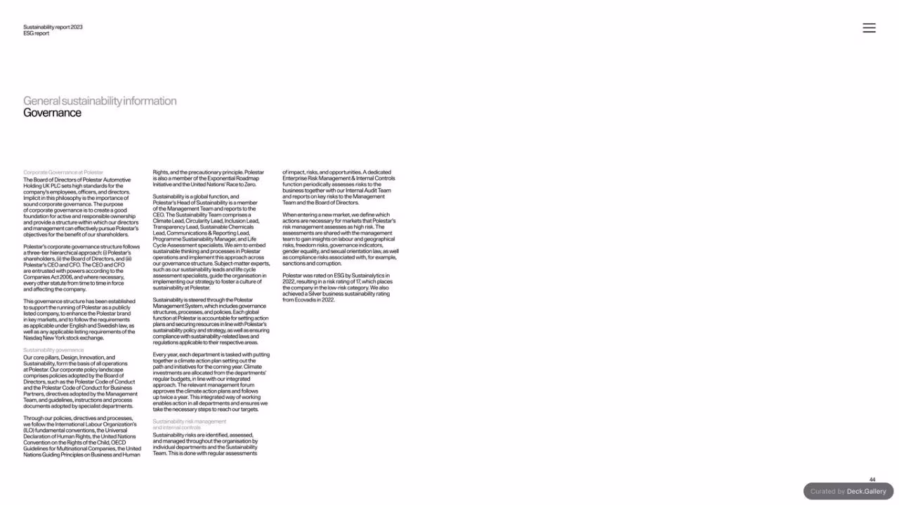 Polestar Sustainability Report 2023, slide 44