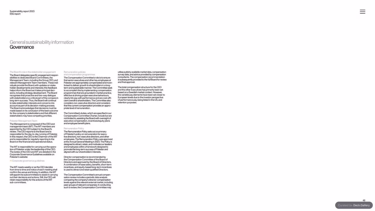Polestar Sustainability Report 2023, slide 49