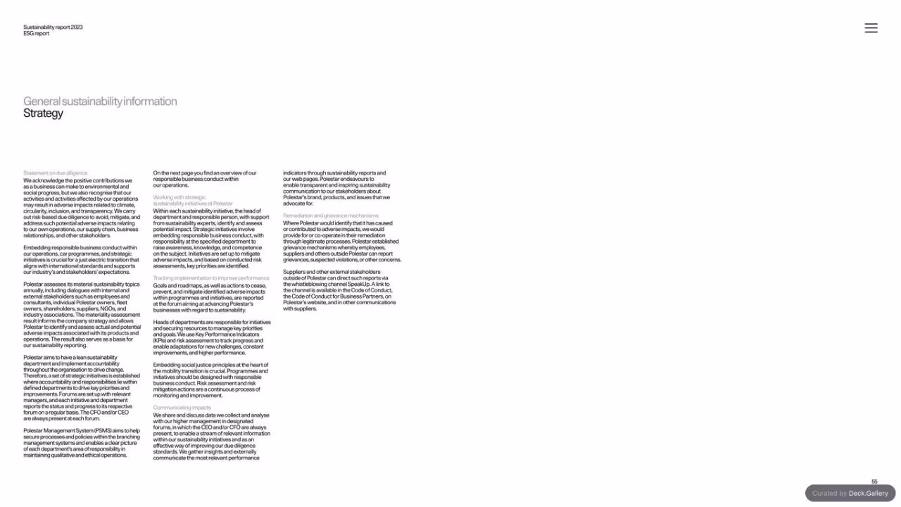 Polestar Sustainability Report 2023, slide 55