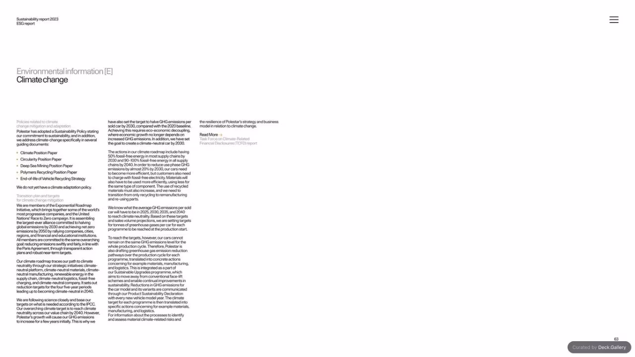 Polestar Sustainability Report 2023, slide 63
