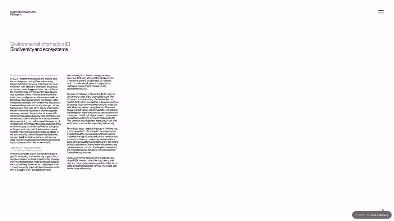 Polestar Sustainability Report 2023, slide 76