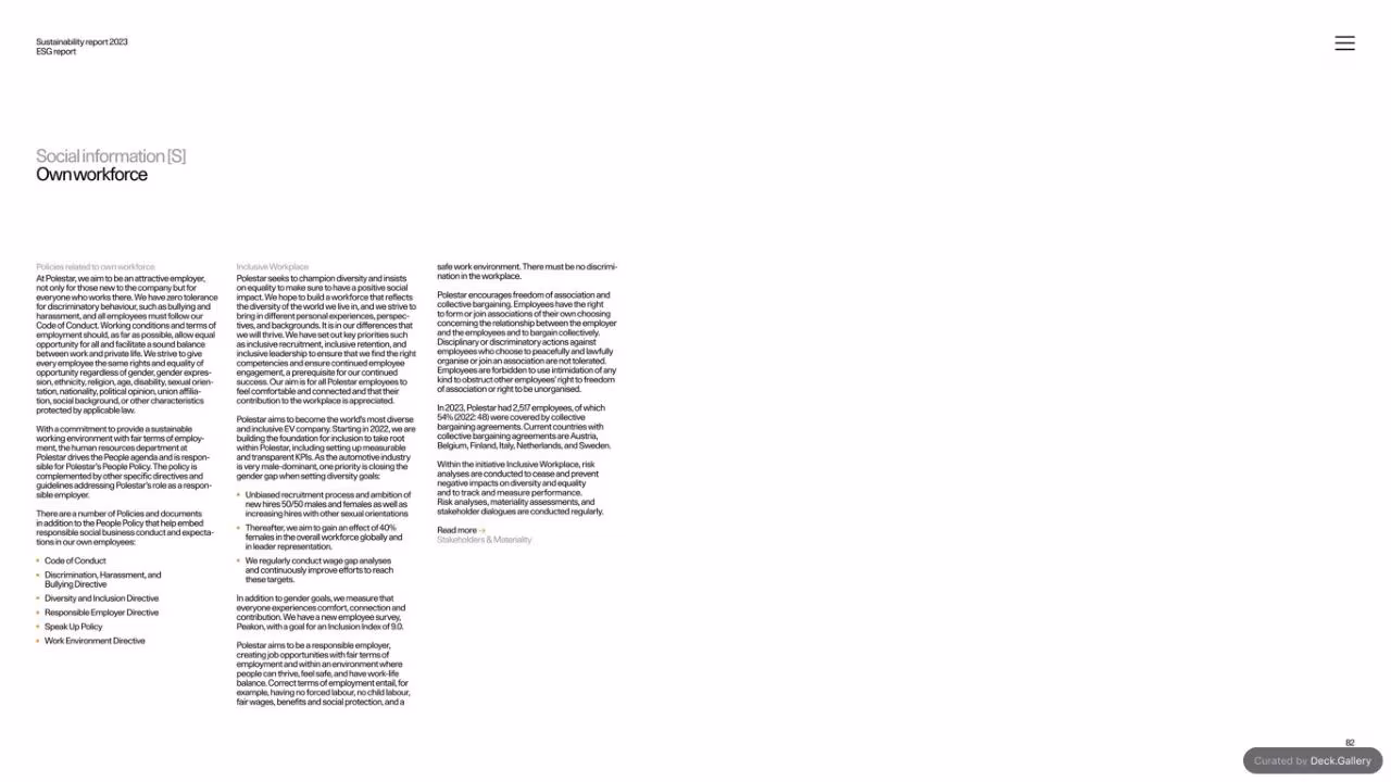 Polestar Sustainability Report 2023, slide 82
