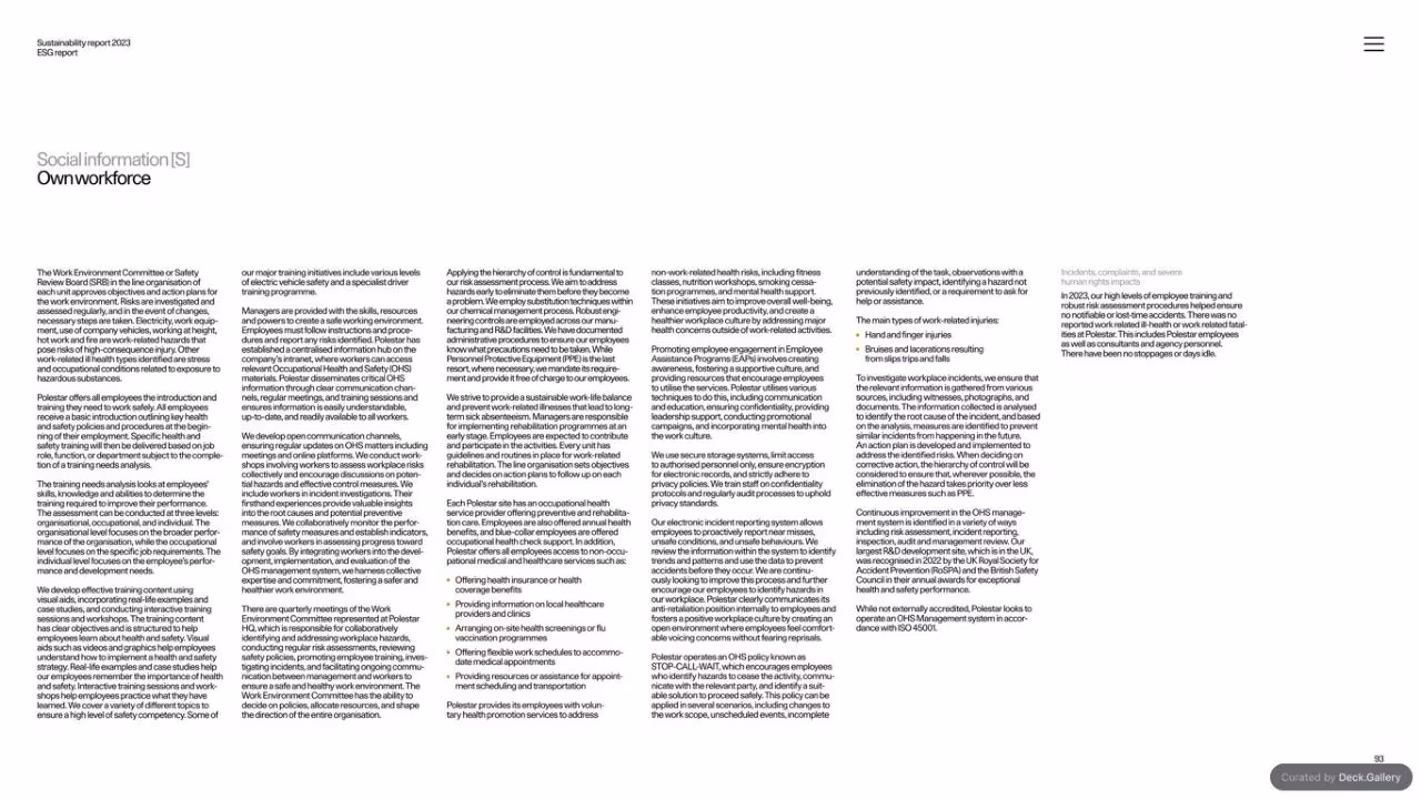 Polestar Sustainability Report 2023, slide 93