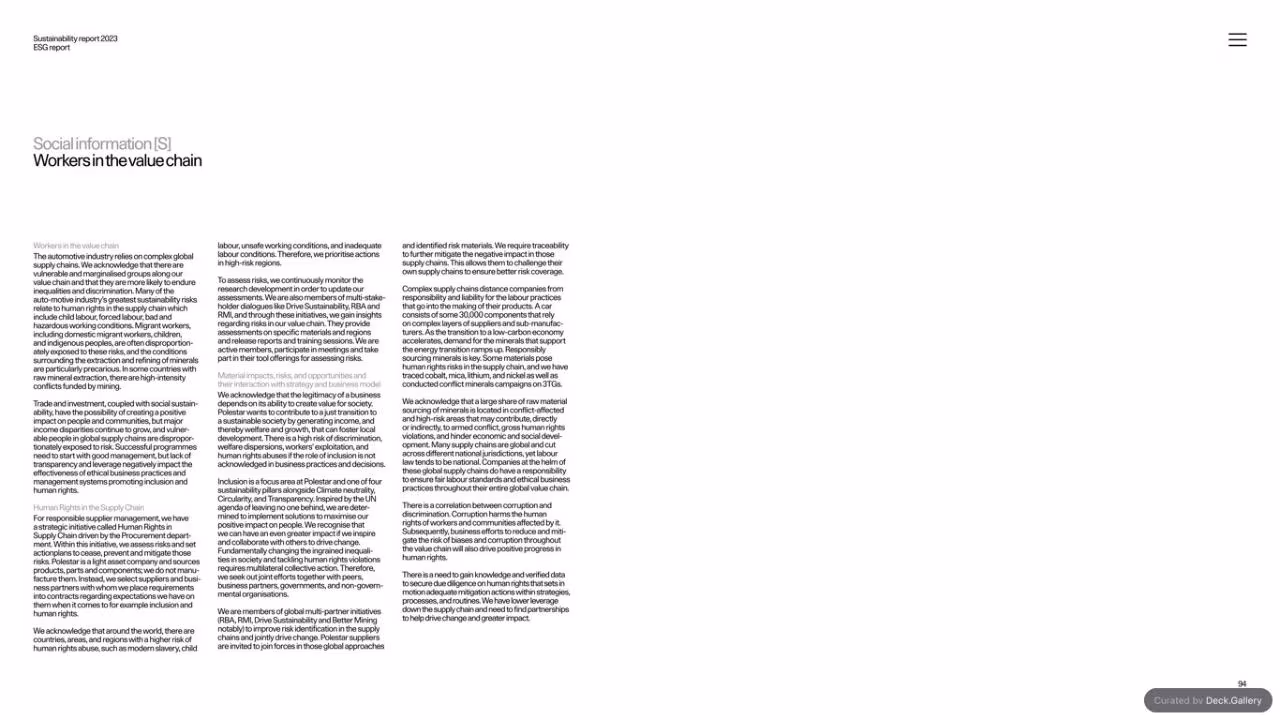 Polestar Sustainability Report 2023, slide 94