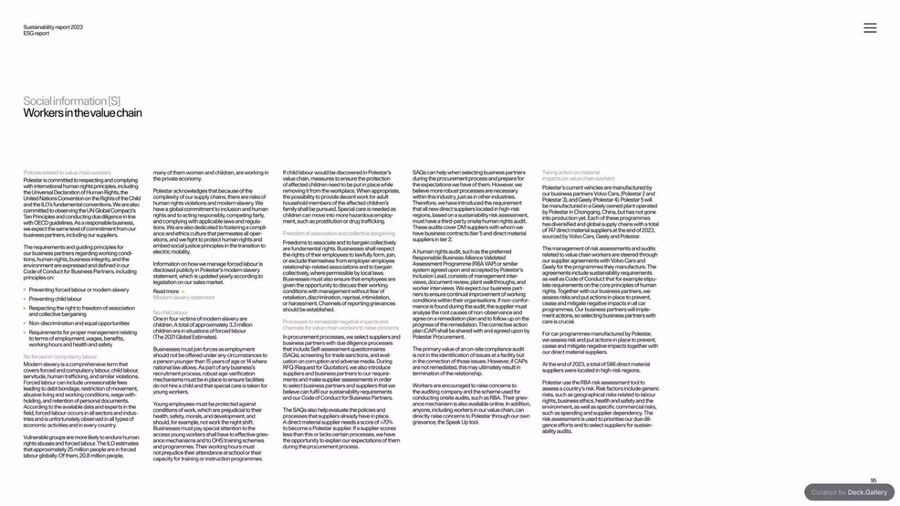 Polestar Sustainability Report 2023, slide 95