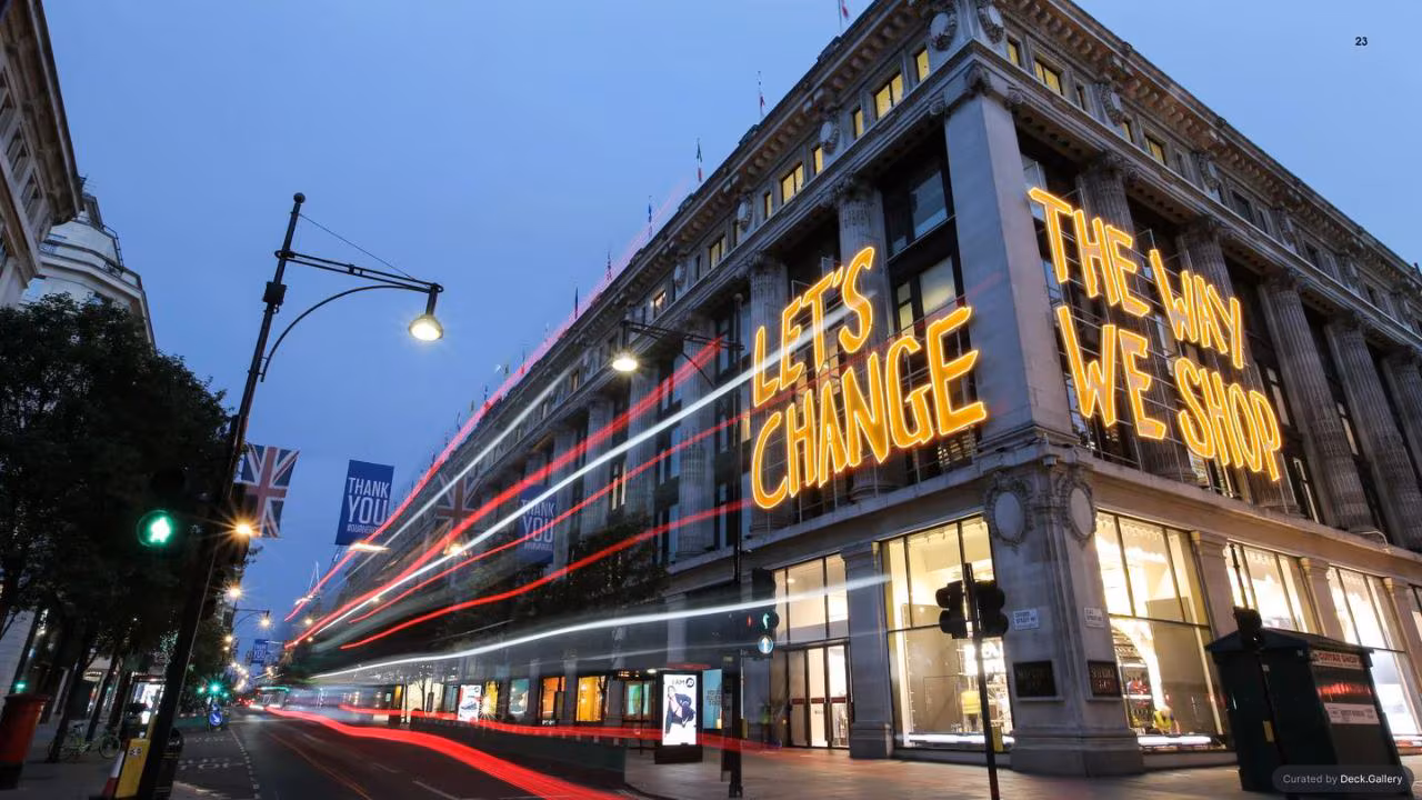 Selfridges Project Earth Report 2023, slide 23