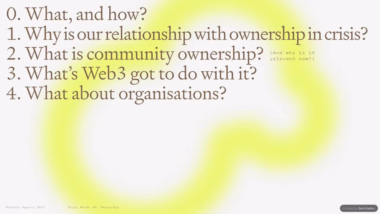 Protein Agency: Ownership (Dirty Words #3) 2022, slide 2