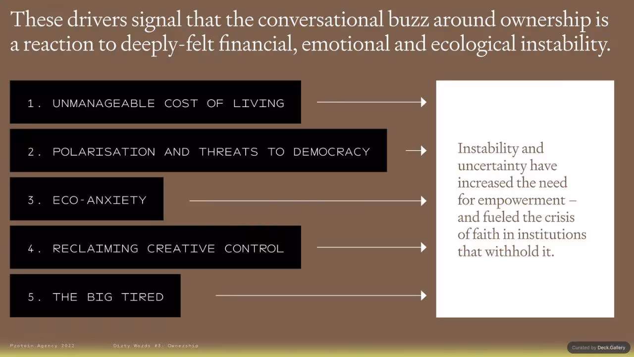 Protein Agency: Ownership (Dirty Words #3) 2022, slide 16
