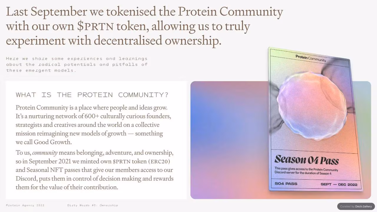 Protein Agency: Ownership (Dirty Words #3) 2022, slide 41