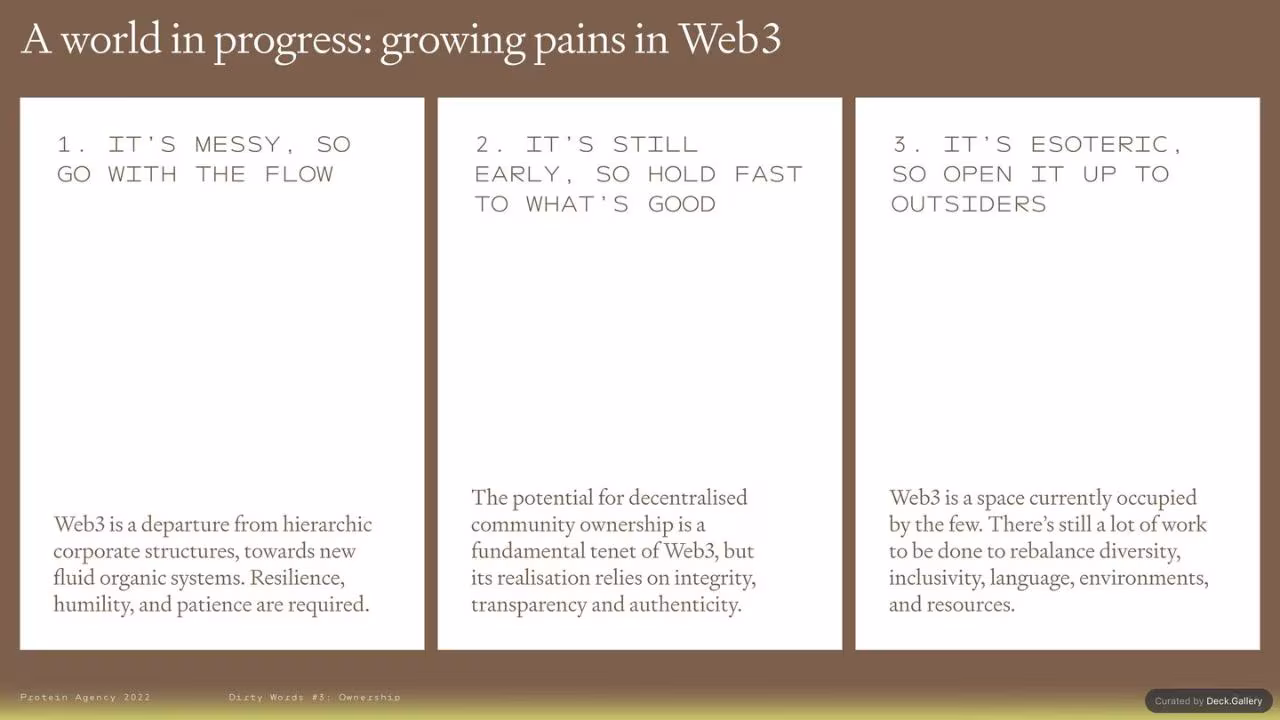Protein Agency: Ownership (Dirty Words #3) 2022, slide 44