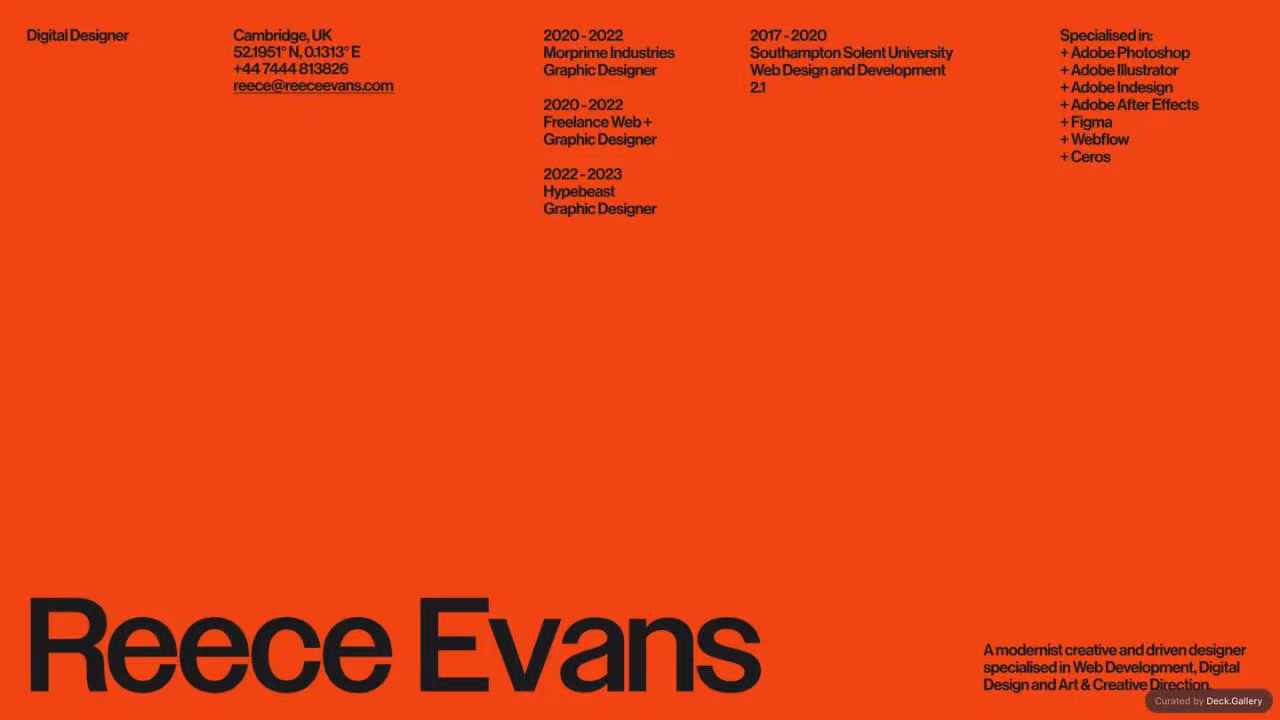 Reece Evans Portfolio