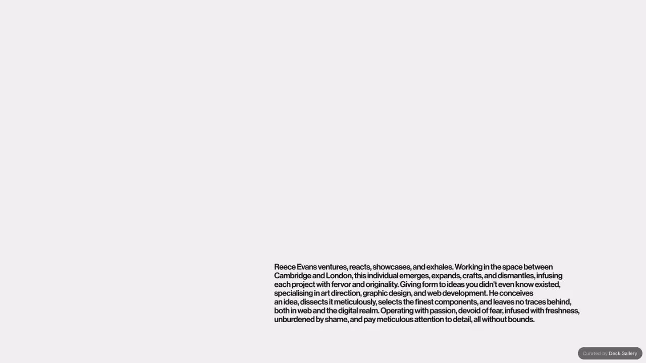 Reece Evans Portfolio, slide 2