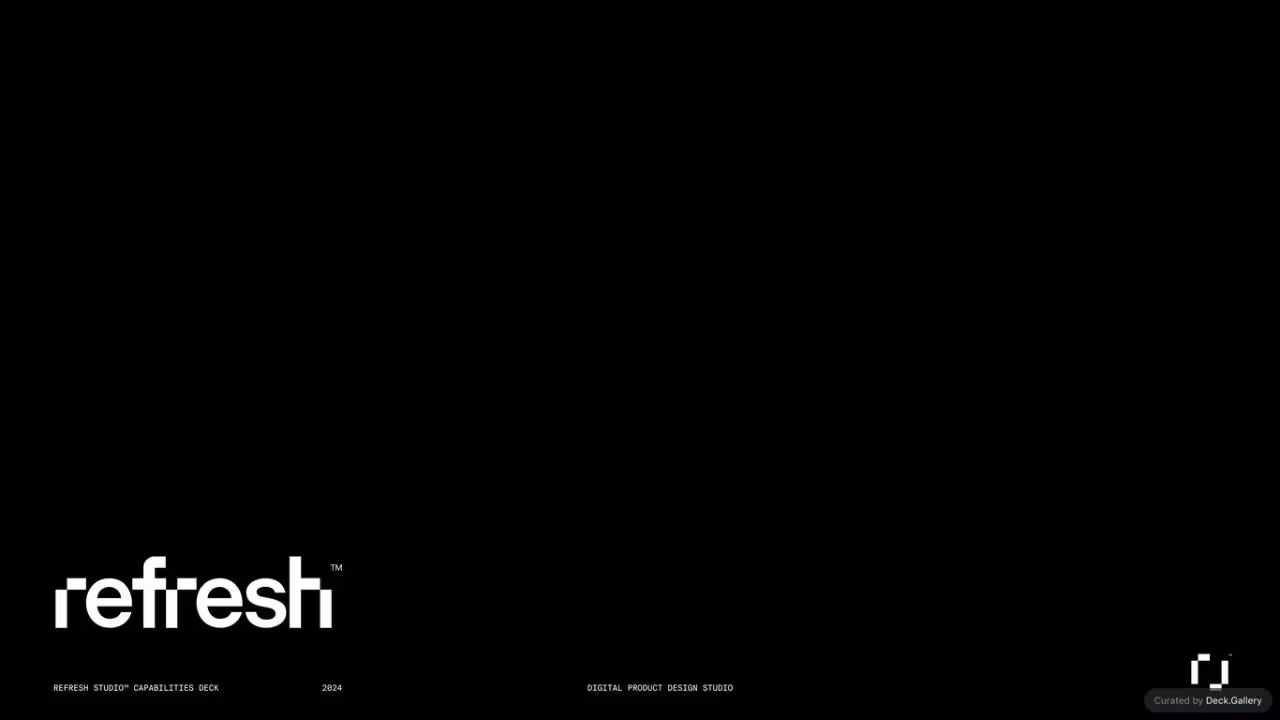 Refresh Studios Capabilities Deck 2024