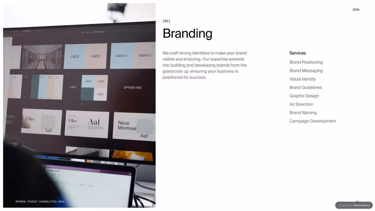 Refresh Studios Capabilities Deck 2024, slide 13