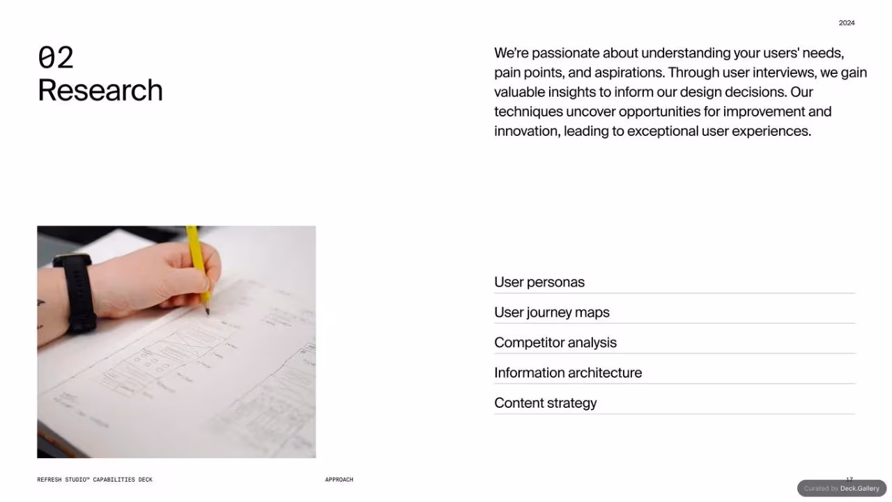 Refresh Studios Capabilities Deck 2024, slide 18