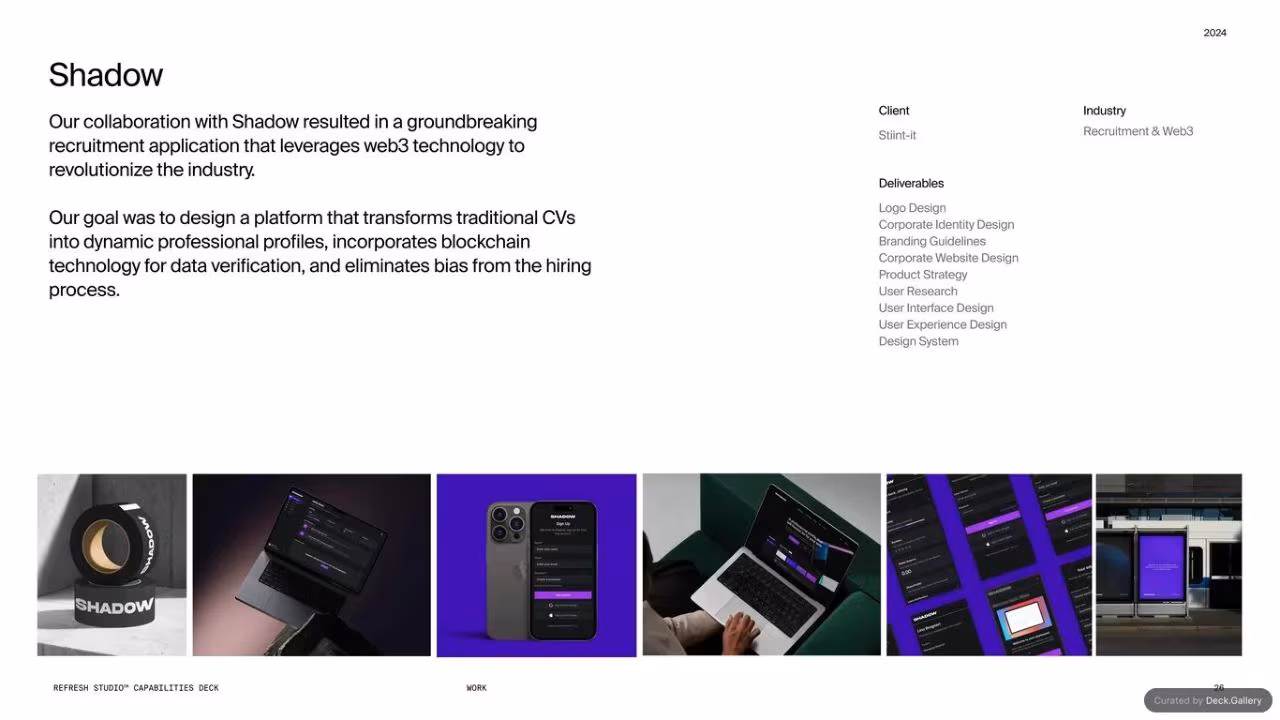 Refresh Studios Capabilities Deck 2024, slide 27