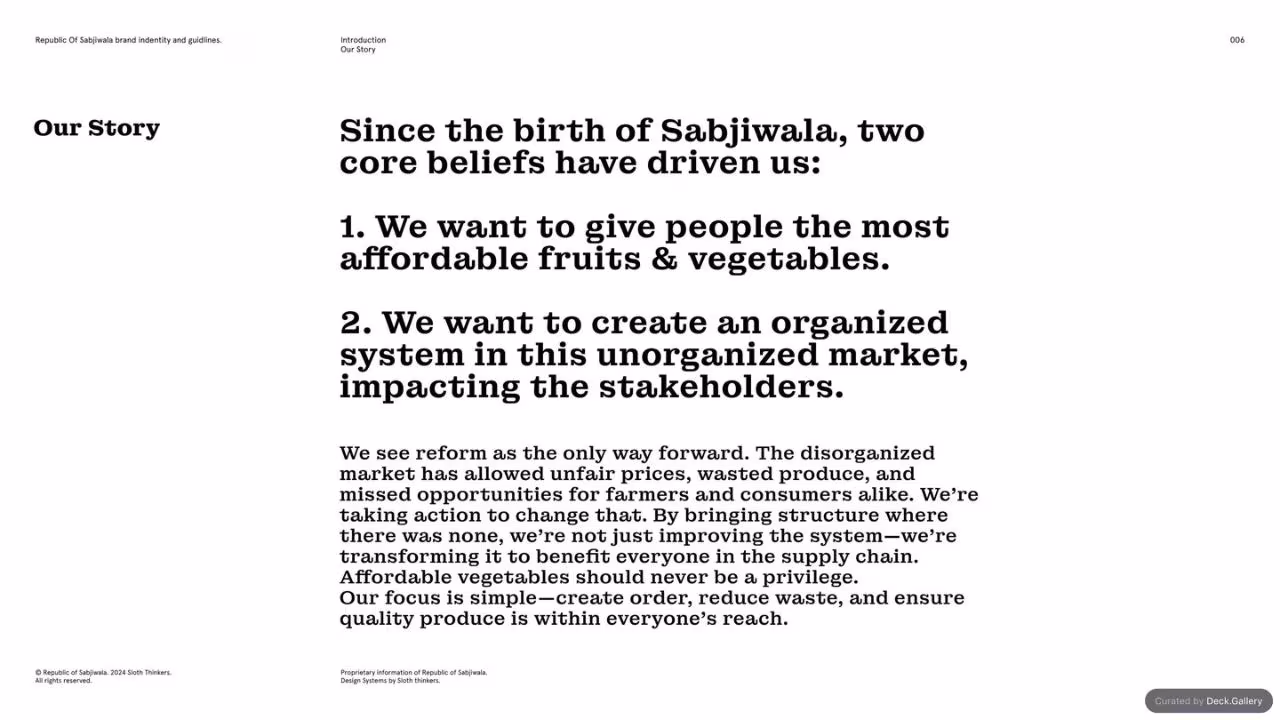Republic of Sabjiwala Brand Guidelines 2024, slide 6