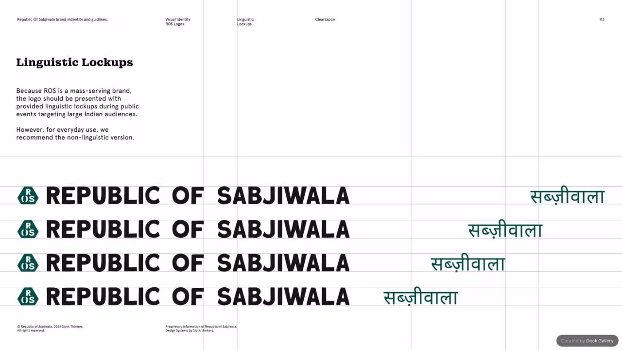 Republic of Sabjiwala Brand Guidelines 2024, slide 113