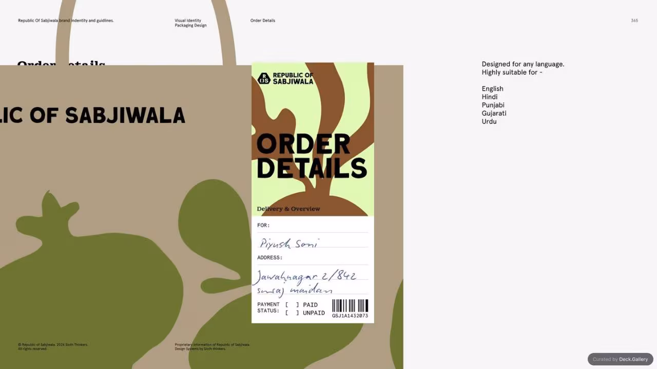 Republic of Sabjiwala Brand Guidelines 2024, slide 364
