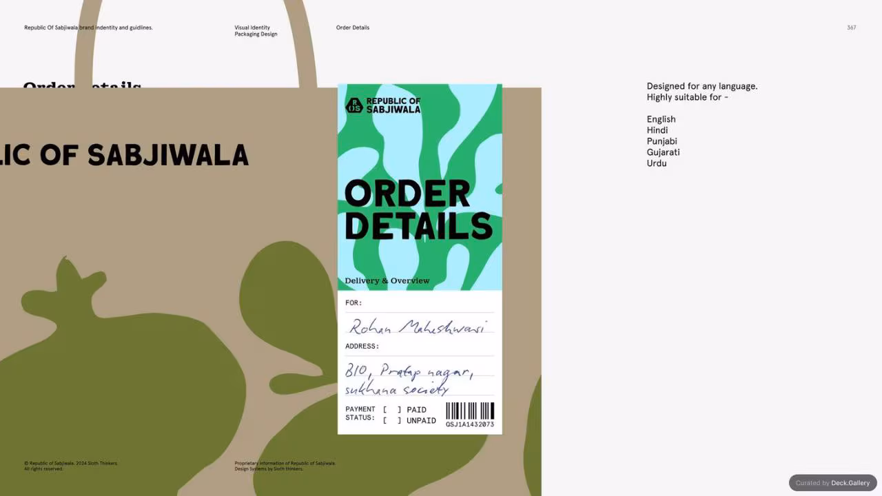 Republic of Sabjiwala Brand Guidelines 2024, slide 366