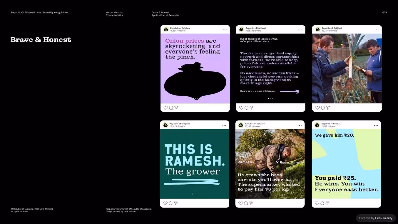 Republic of Sabjiwala Brand Guidelines 2024, slide 55