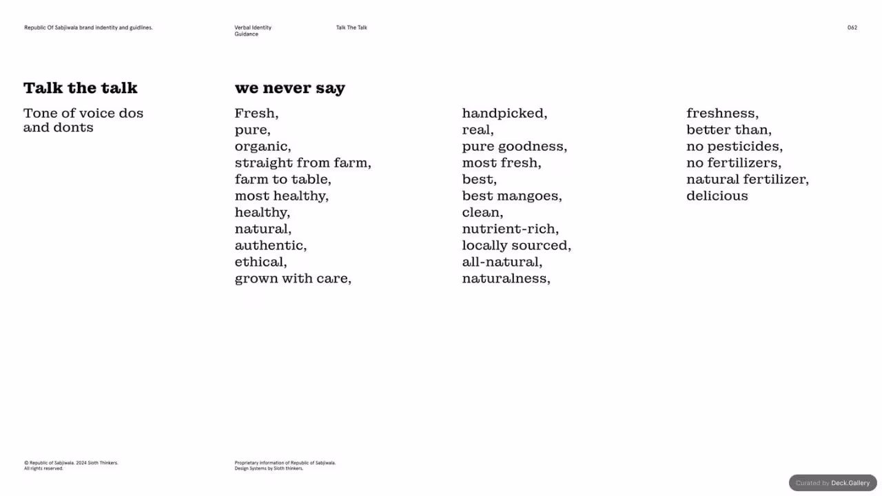 Republic of Sabjiwala Brand Guidelines 2024, slide 62