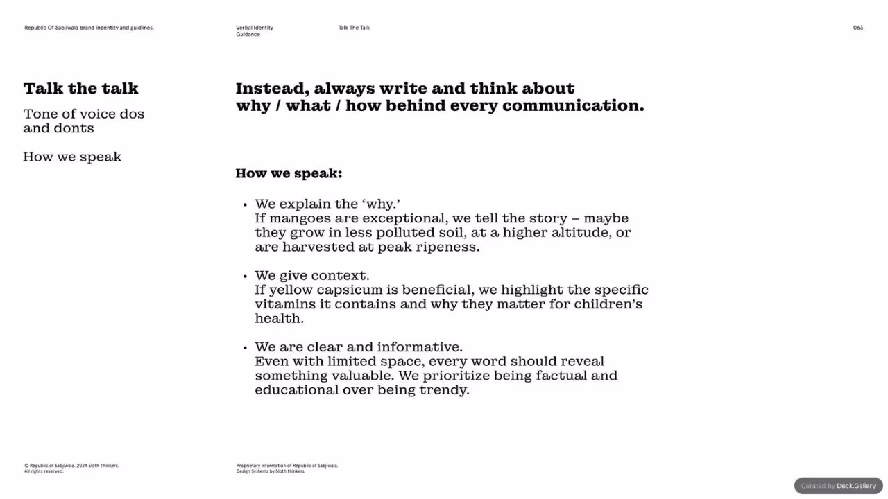 Republic of Sabjiwala Brand Guidelines 2024, slide 63