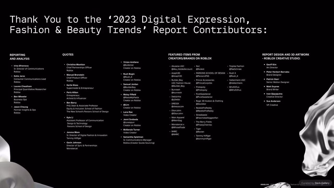 Roblox Fashion & Beauty Trends 2025, slide 29
