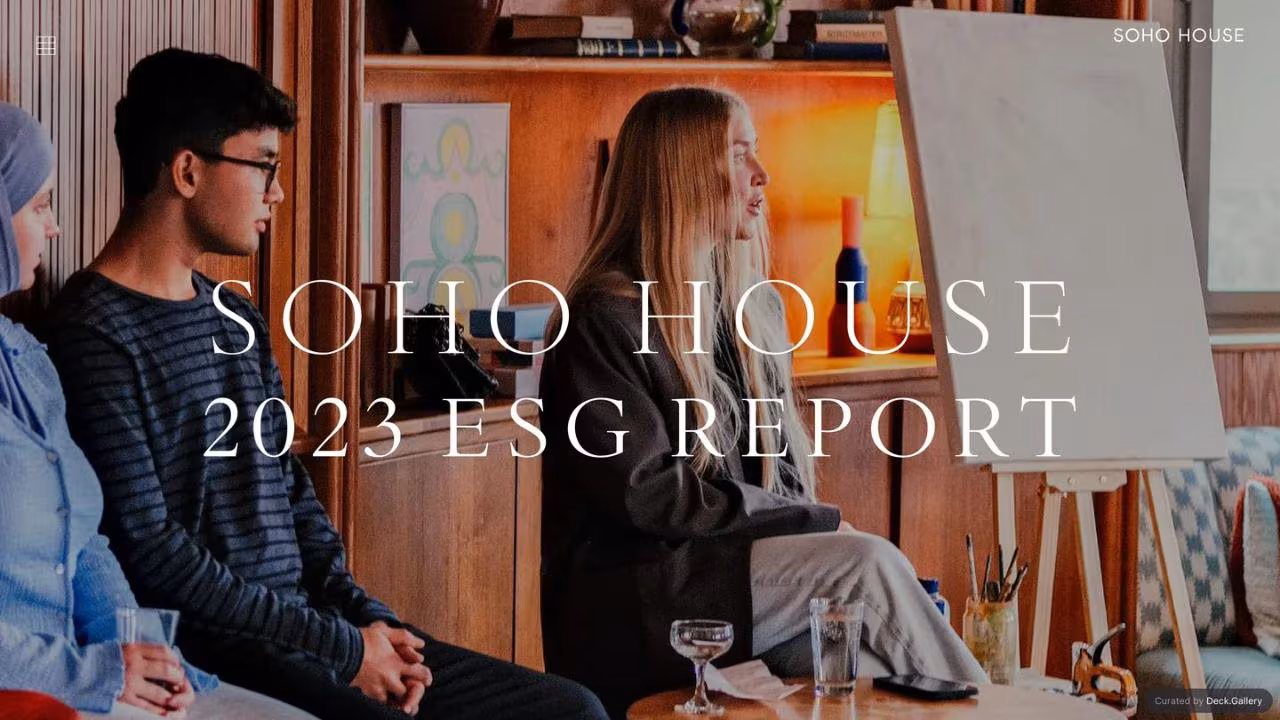 Soho House ESG Report 2023