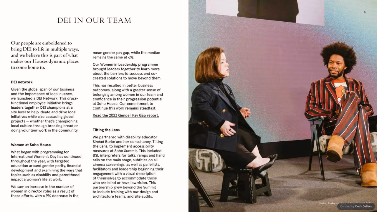 Soho House ESG Report 2023, slide 19