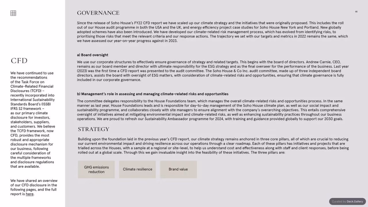 Soho House ESG Report 2023, slide 48